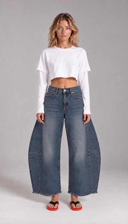 Pants- Balloon jeans blue