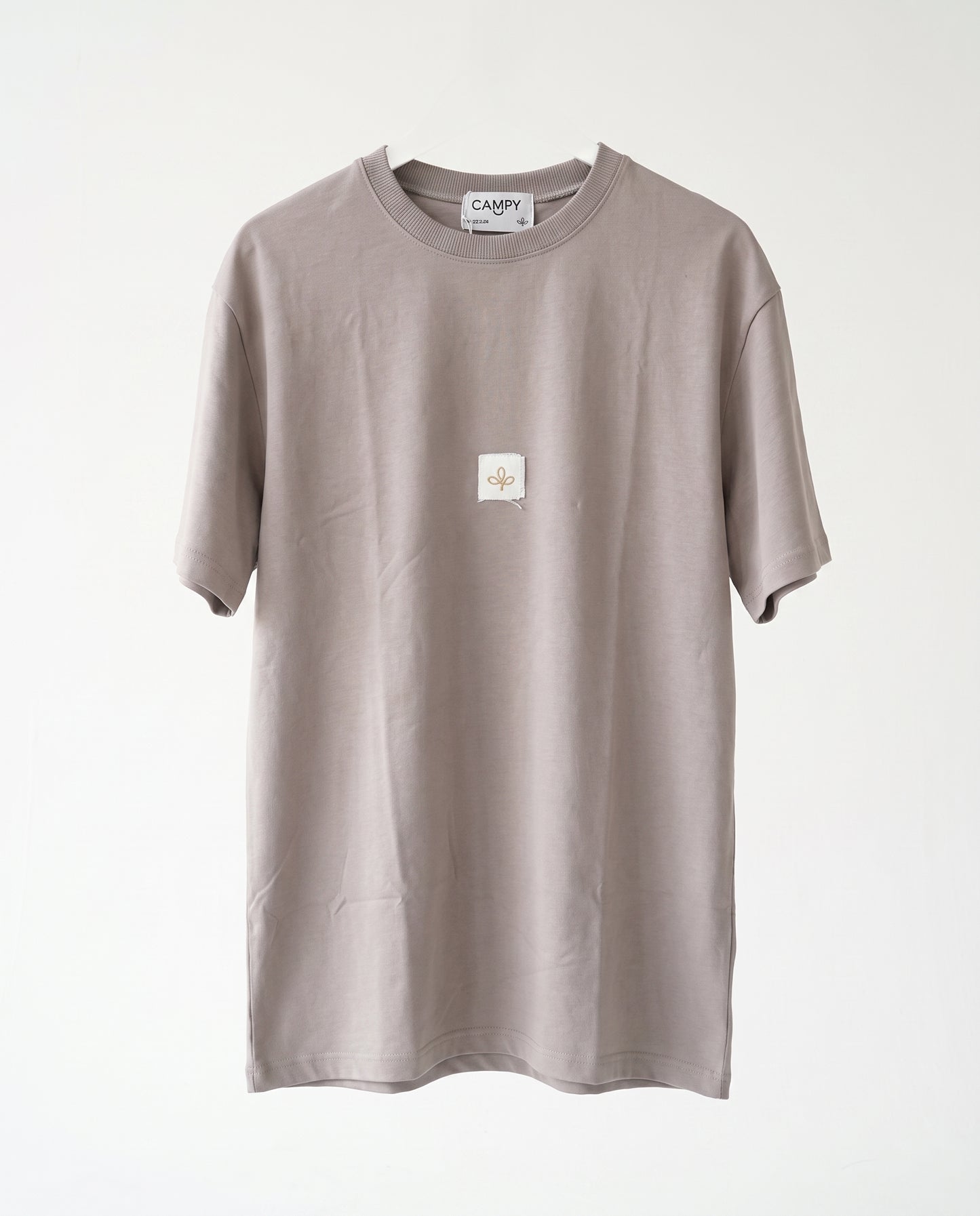 T-shirt- Oversize Patch Logo Mocha