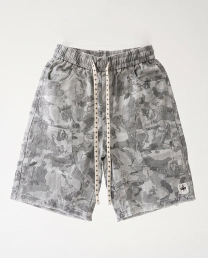 Short - Jeans Army Pockets B&W