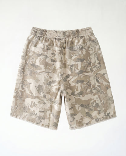 Short - jeans Army print