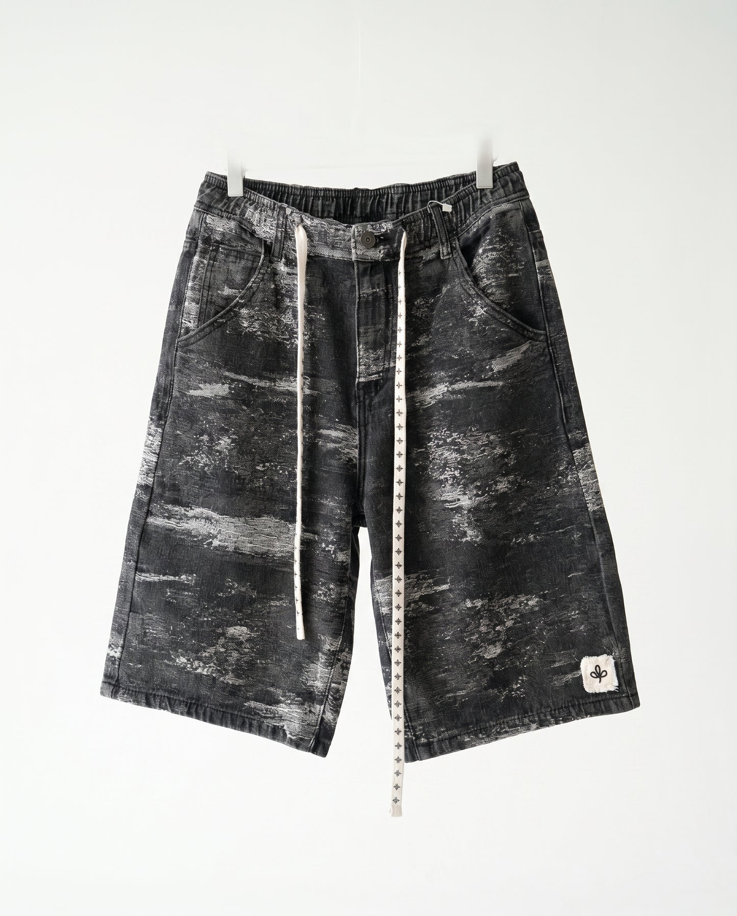 Short - jeans Arm Black Gray