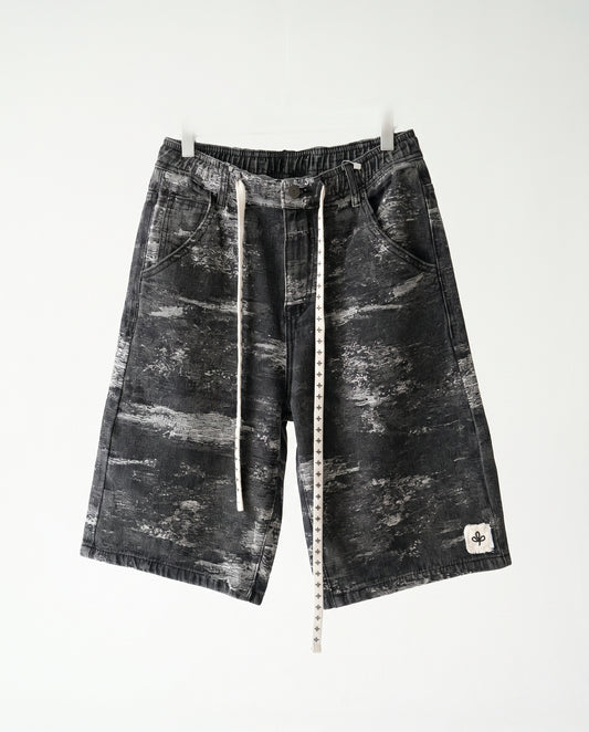 Short - jeans Arm Black Gray