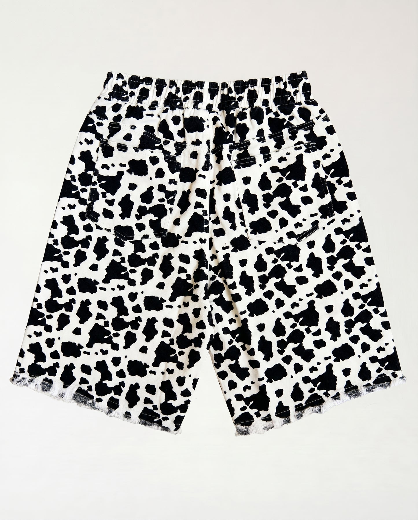 Short - jeans Cow print