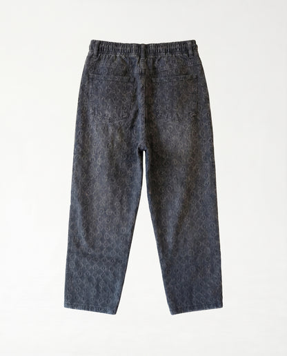 Jeans PlUSIM FLOWERS Black
