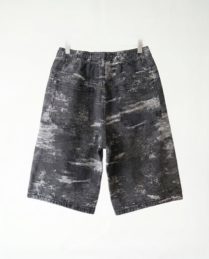 Short - jeans Arm Black Gray