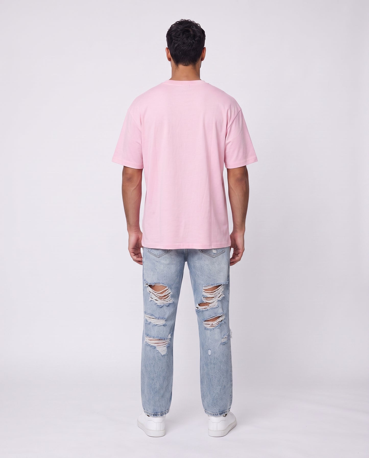 T-shirt- Oversize Patch Logo Pink