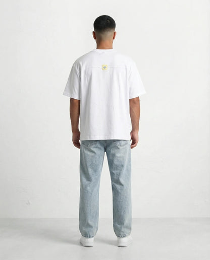 T-shirt Overlock Patch Back BLUE