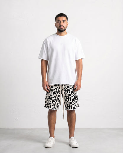 Short - jeans Cow print