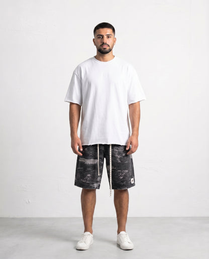 Short - jeans Arm Black Gray