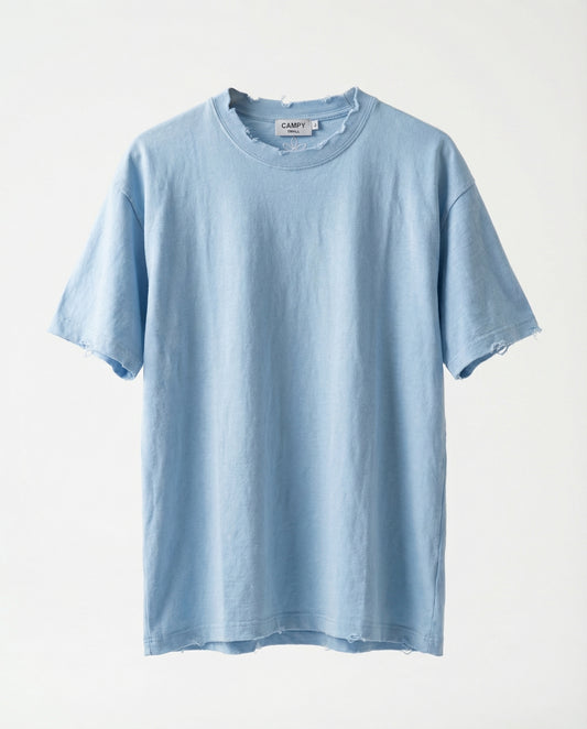 T-shirt Liam's linen rips Light blue