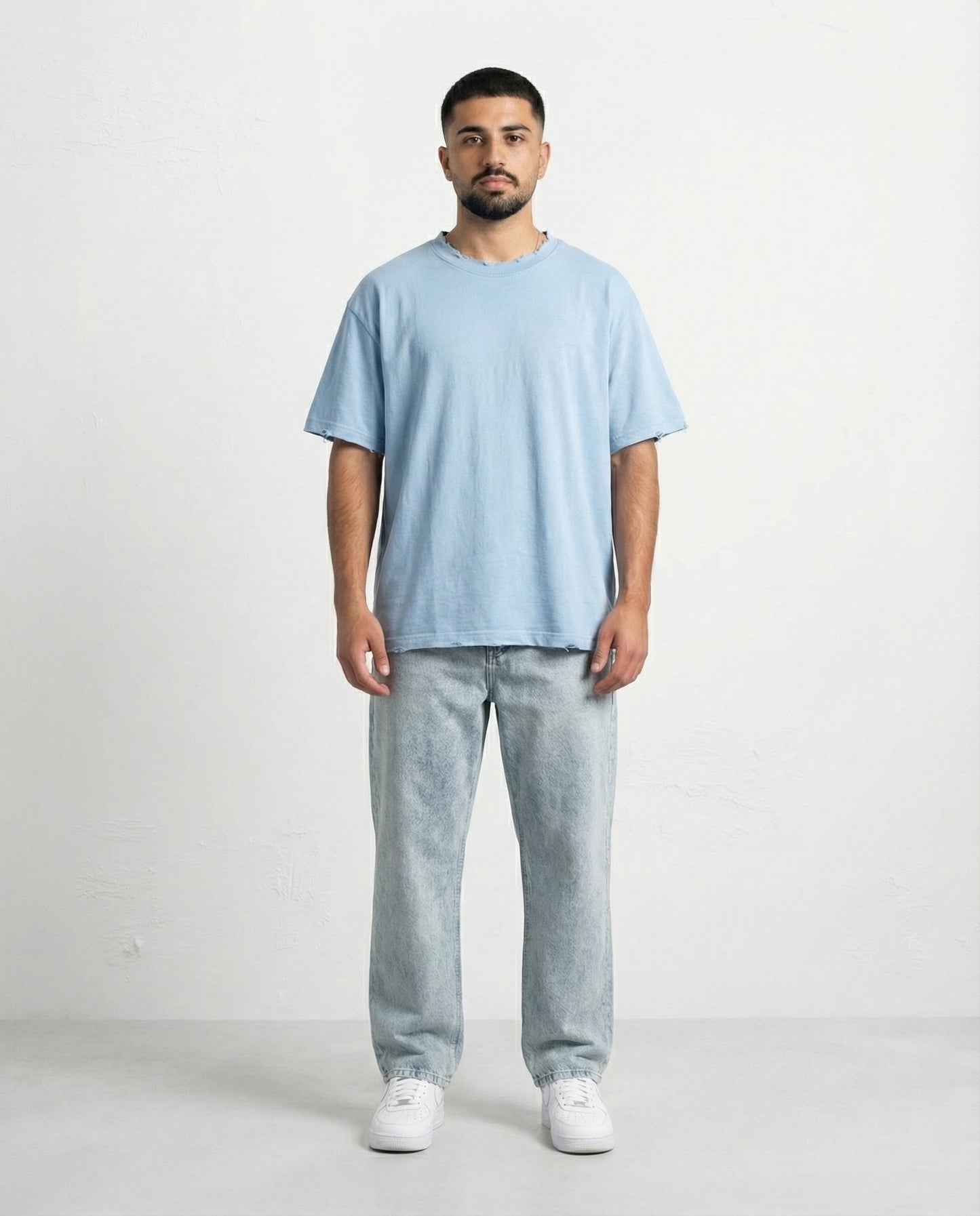 T-shirt Liam's linen rips Light blue