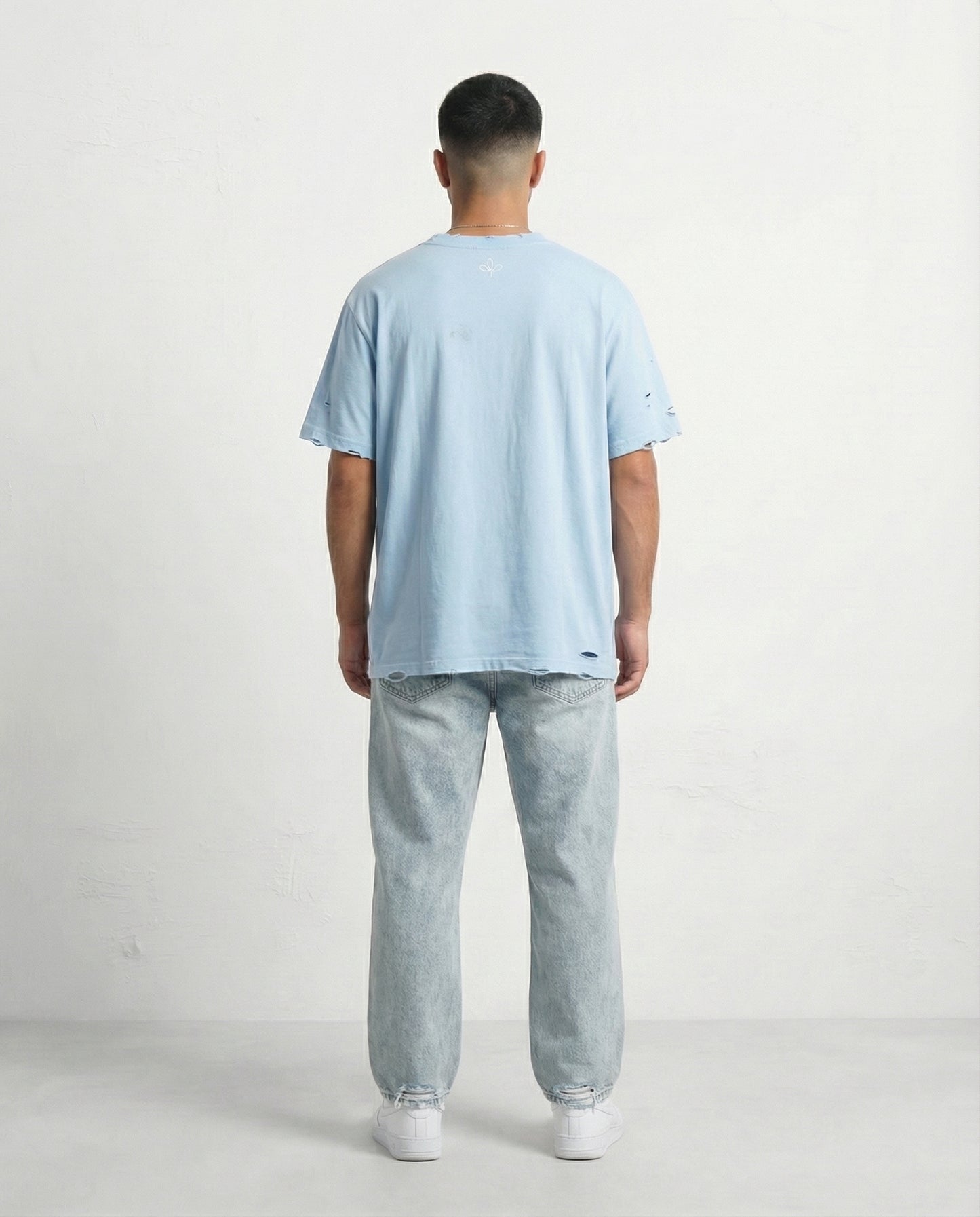 T-shirt Liam's linen rips Light blue