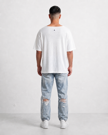 T-shirt - OR Linen Opnk white