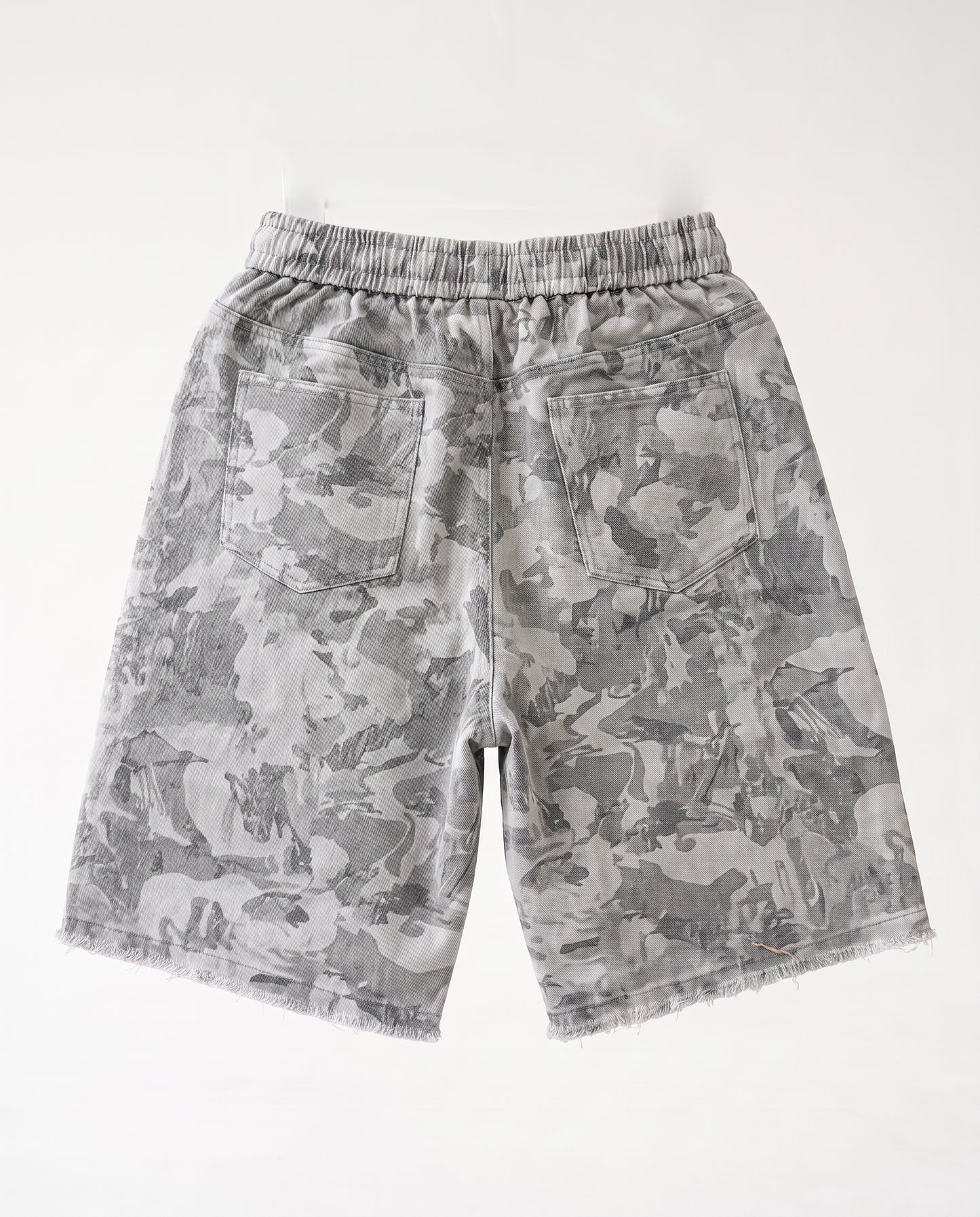 Short - Jeans Army Pockets B&W