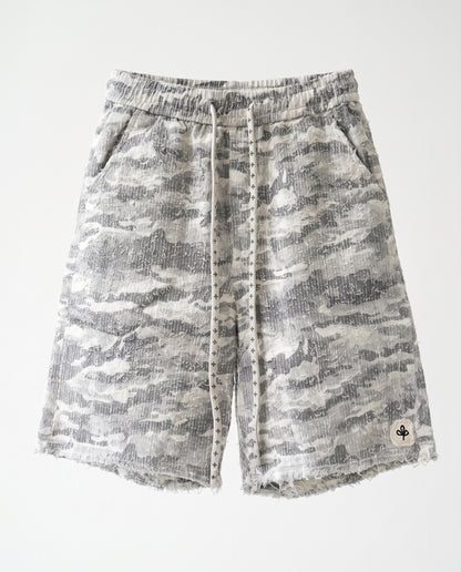 Short - Jeans Panda Army B&W
