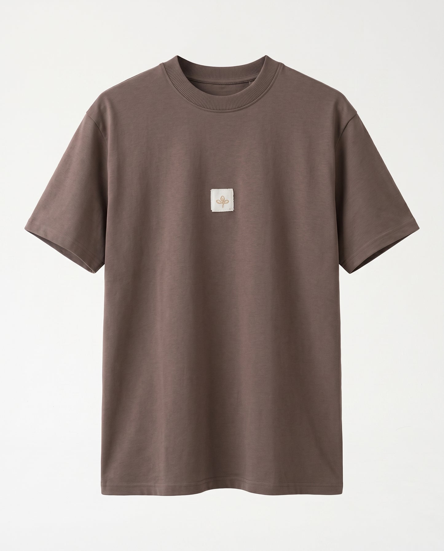 T-shirt- Oversize Patch Logo Brown