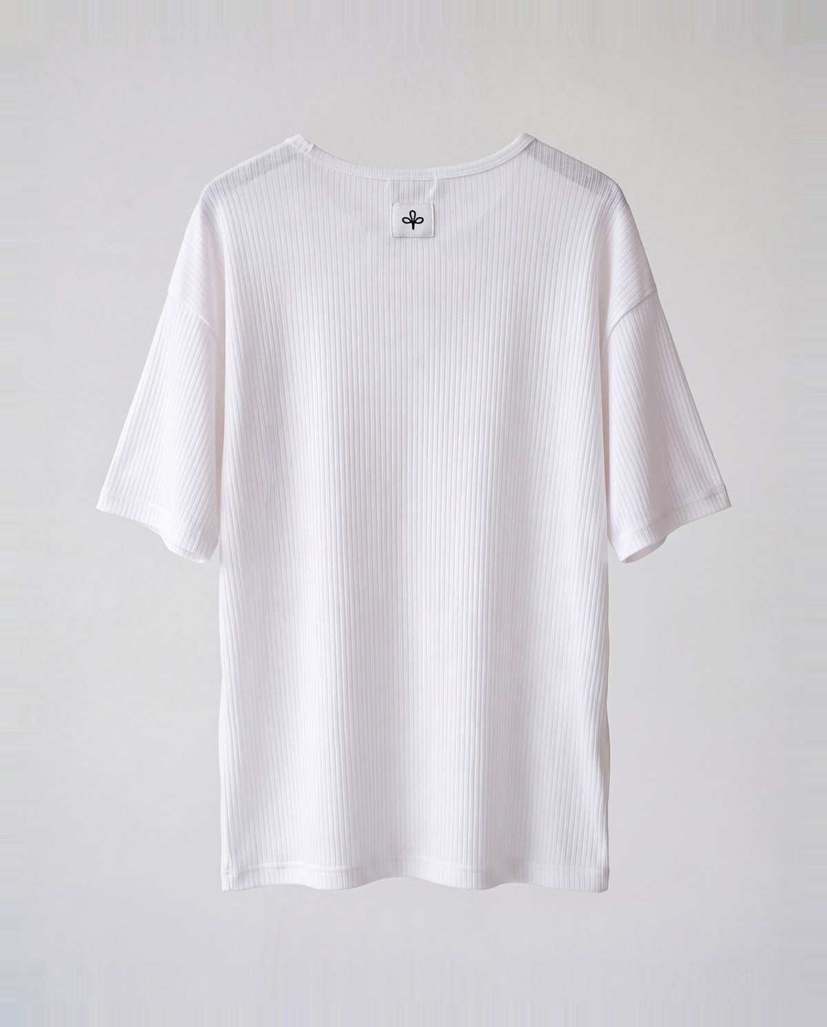 T-shirt- Linen Stripes White