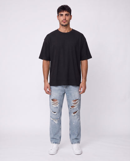 T-shirt Nicole Open Patck Back BLACK