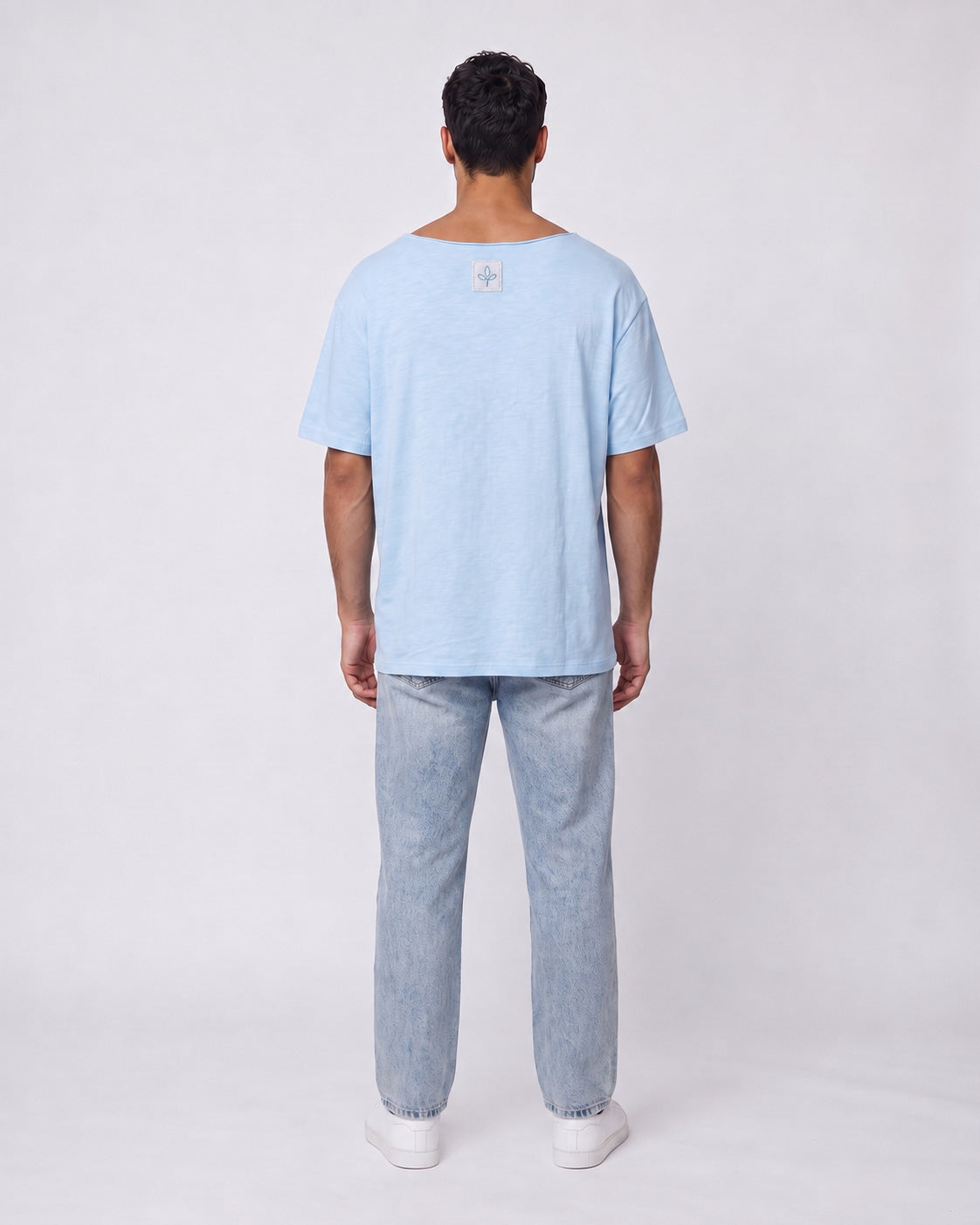 T-shirt Liam's linen Open Light Blue