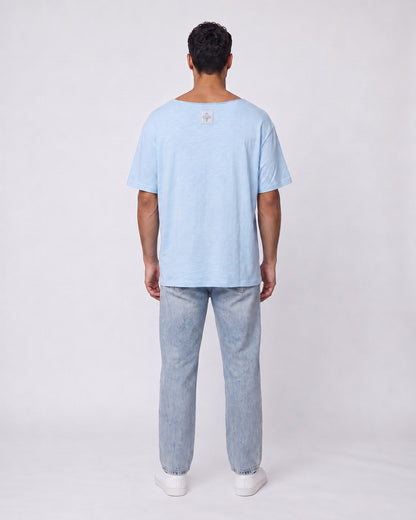 T-shirt Liam's linen Open Light Blue