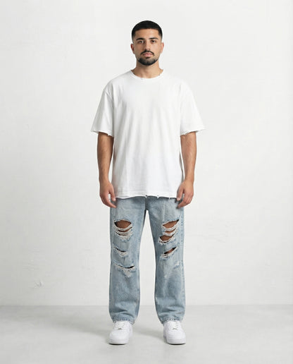 T-shirt Liam's linen rips WHITE