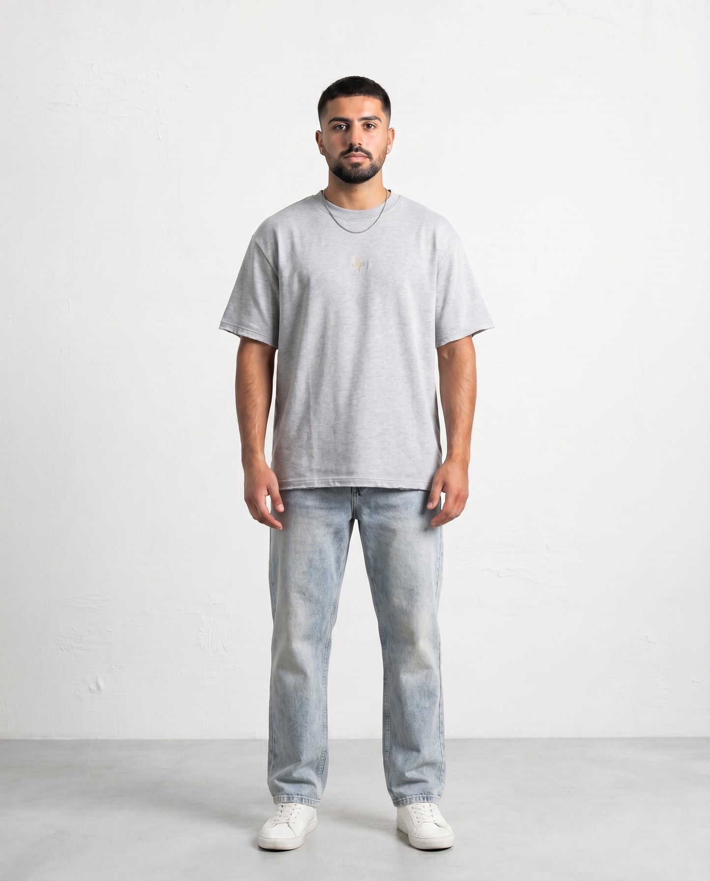 T-shirt Frayed sleeve Gray