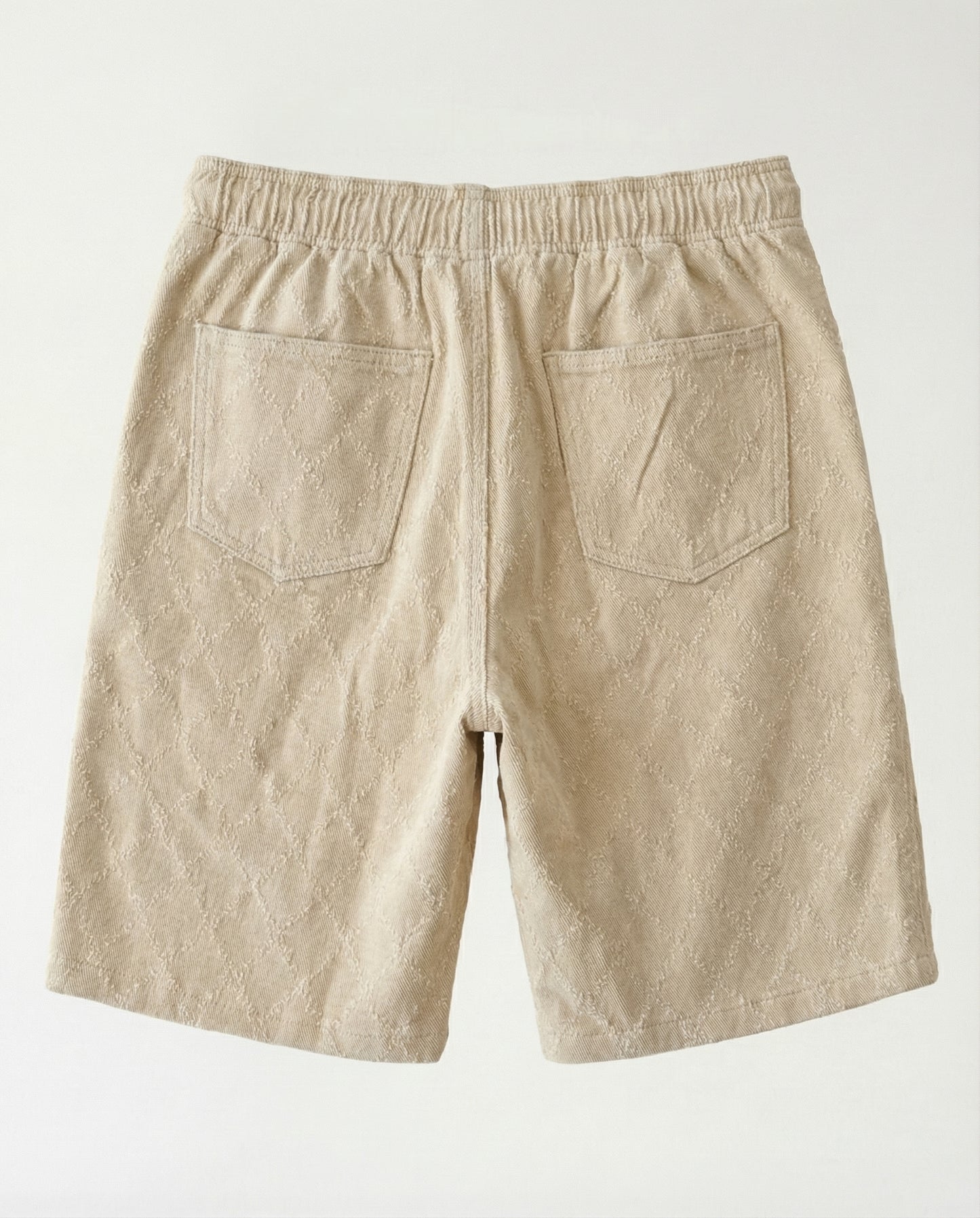 Short - Cream Thick Rope Jeans Plus Diamonds