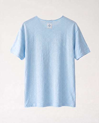 T-shirt Liam's linen Open Light Blue