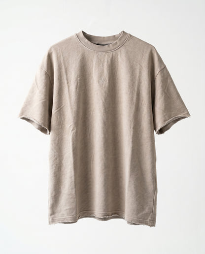 T-shirt Frayed sleeve Beige