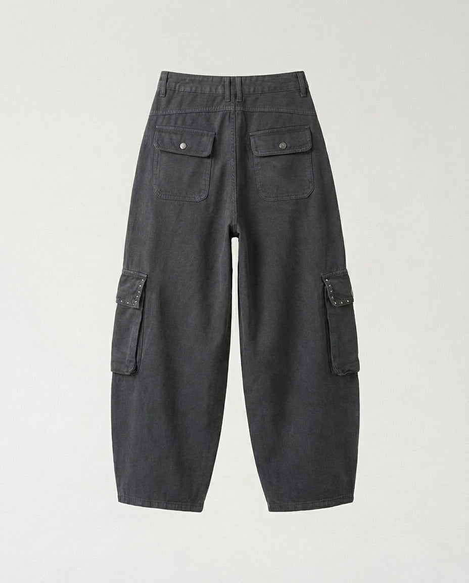 Pants- Cargo Studded Gray