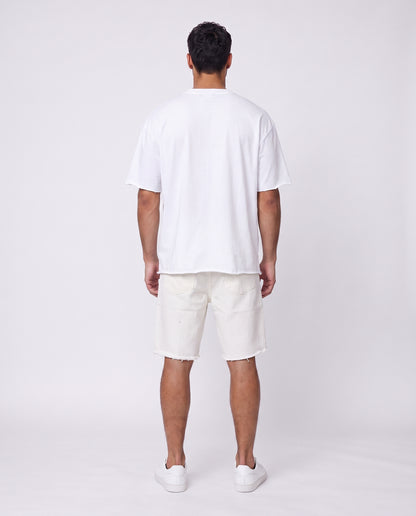 Short - Jeans Fog White