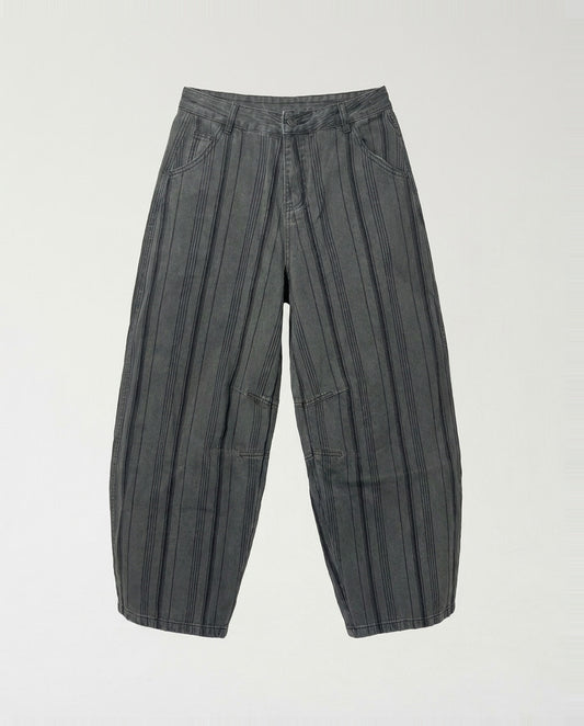 Pants- Circus striped Grey