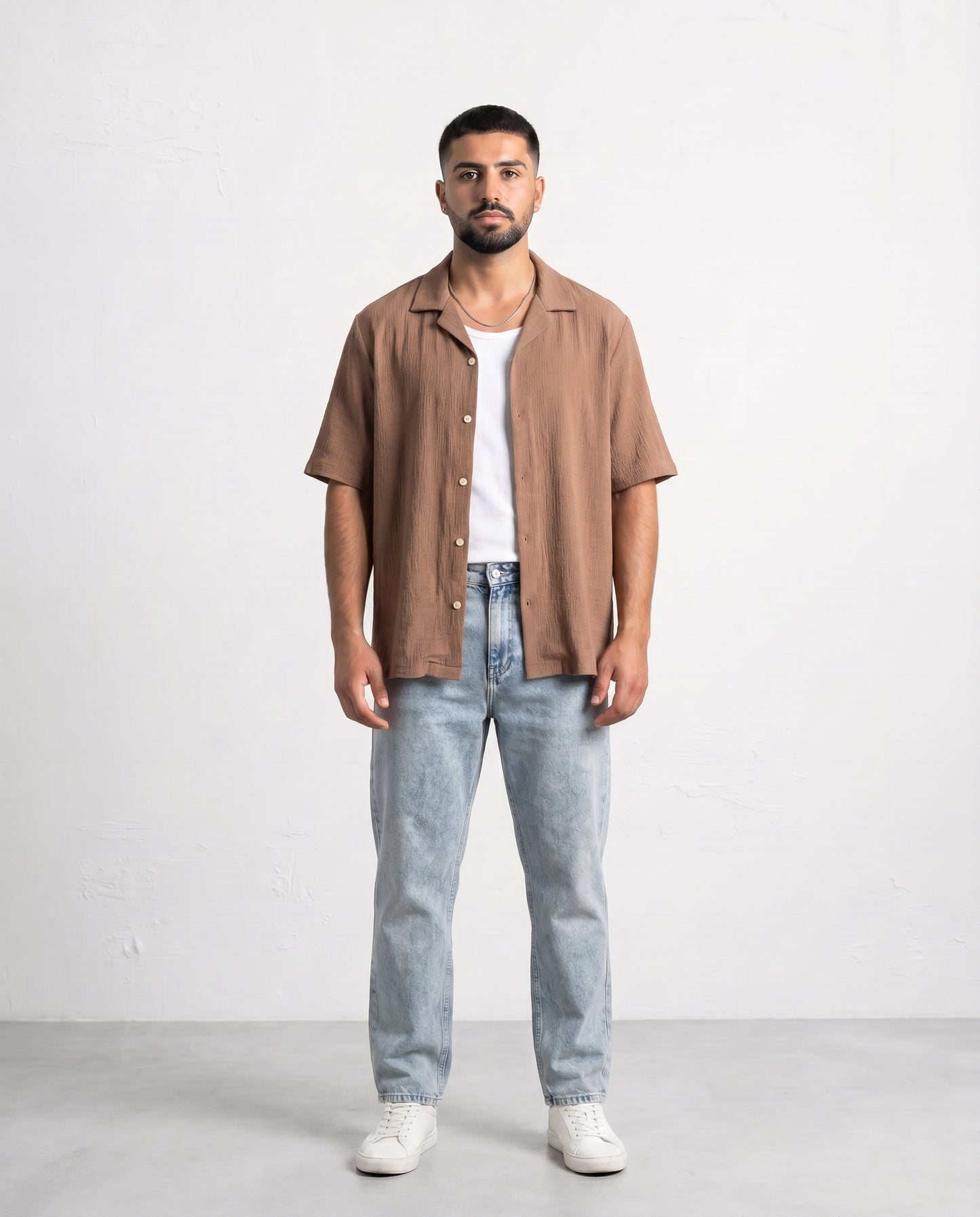 Shirt Cream brown