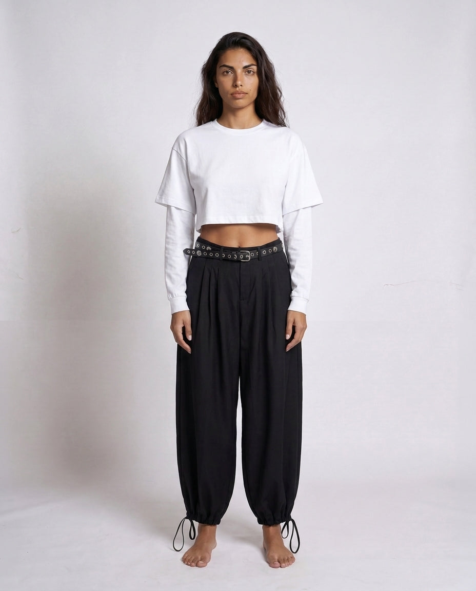 PANTS- Lace Roni BLACK