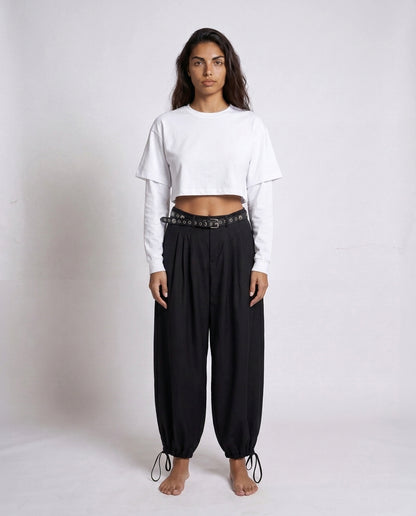 PANTS- Lace Roni BLACK