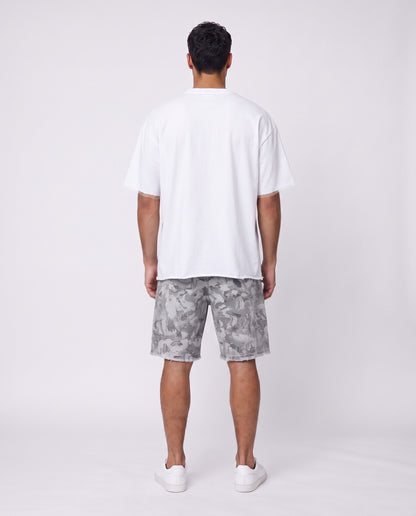 Short - Jeans Army Pockets B&W
