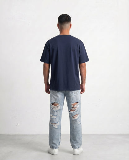 T-shirt collar Blue