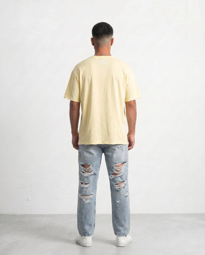 T-shirt Liam's linen rips Yellow