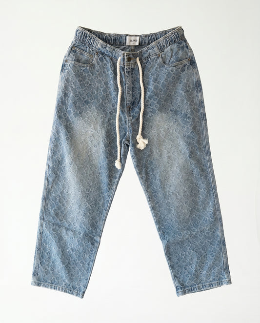 Jeans PlUSIM FLOWERS Blue