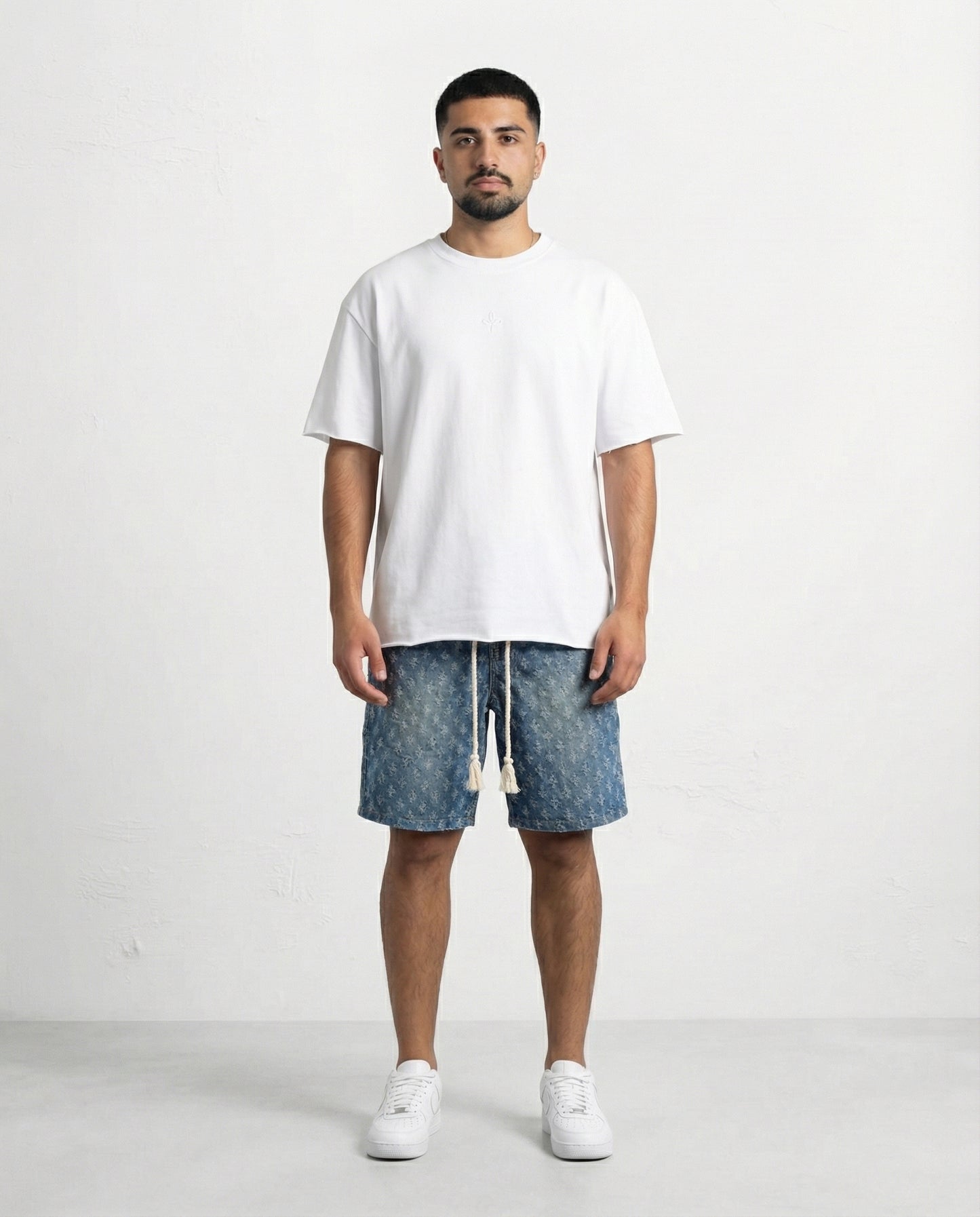 Short - Blue Thick Rope Jeans Plusim