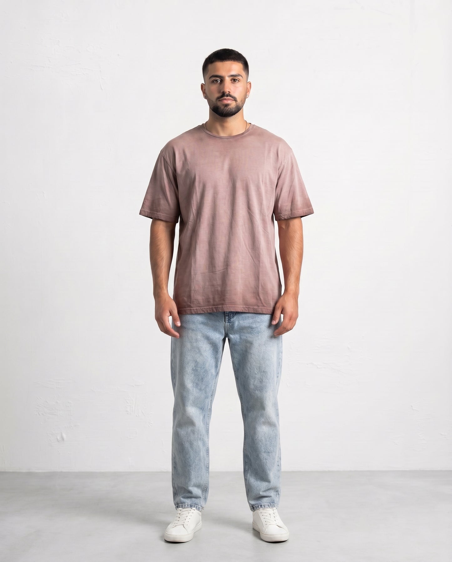 T-shirt Thin collar Light brown