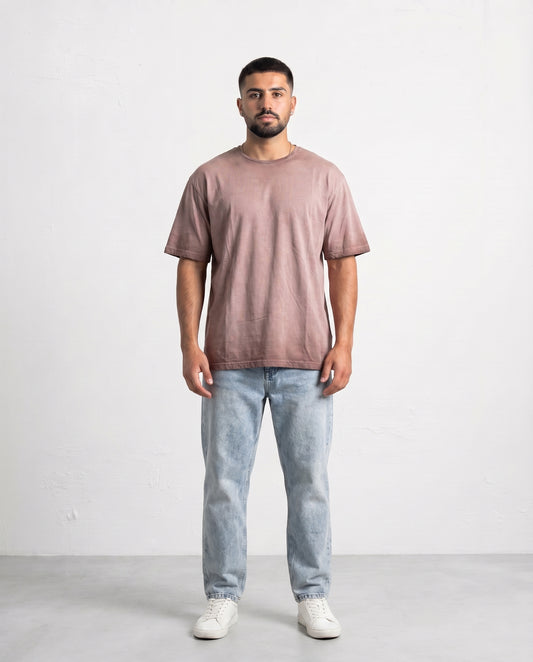 T-shirt Thin collar Light brown