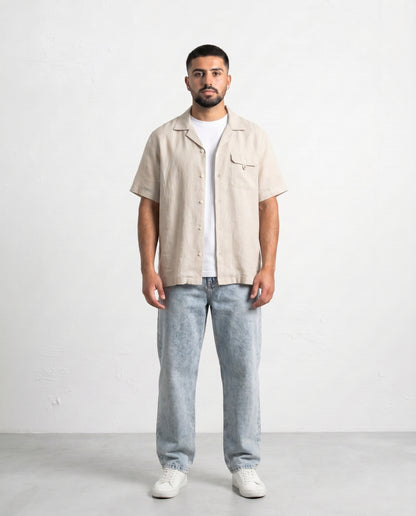 Shirt- Button pocket Beige