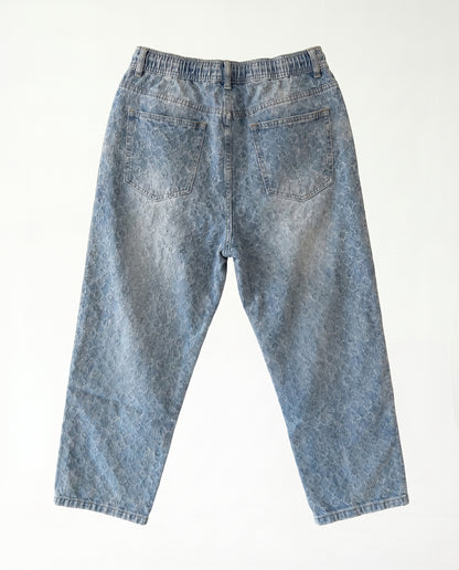 Jeans PlUSIM FLOWERS Blue