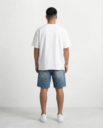 Short - Blue Thick Rope Jeans Plusim