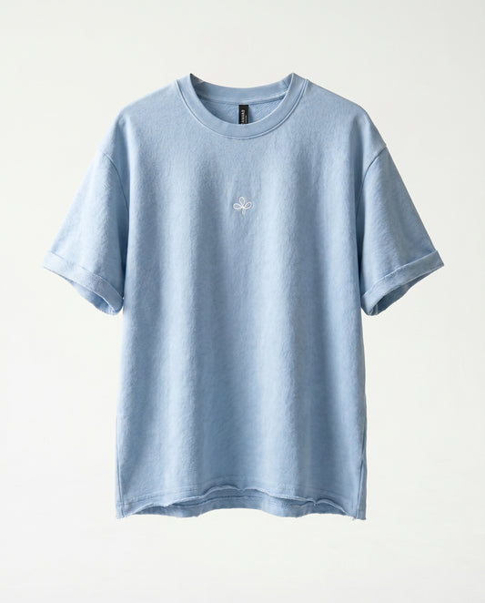 T-shirt Frayed sleeve Light Blue