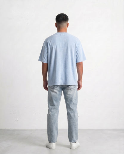 T-shirt Frayed sleeve Light Blue