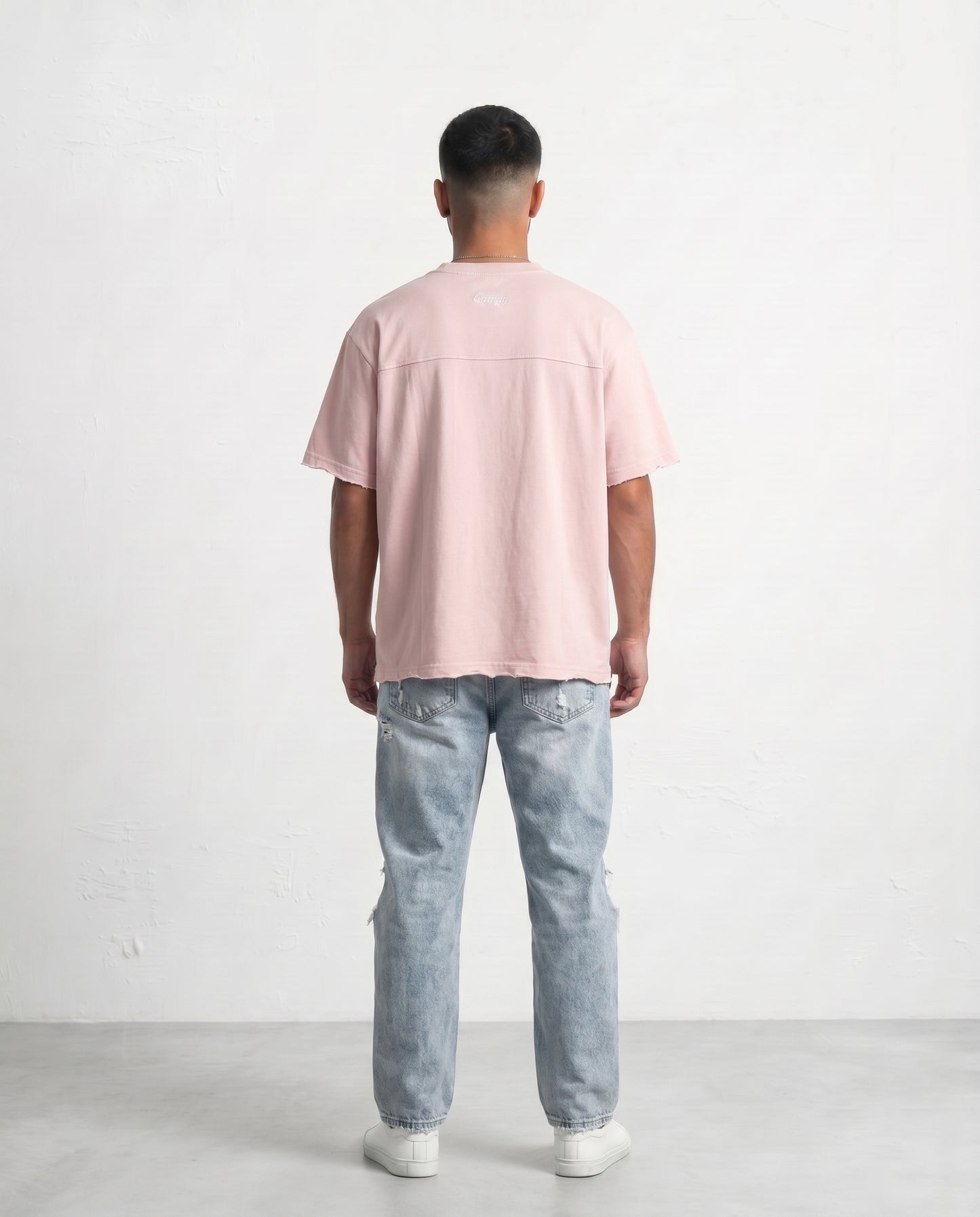 T-shirt Frayed sleeve Light Pink