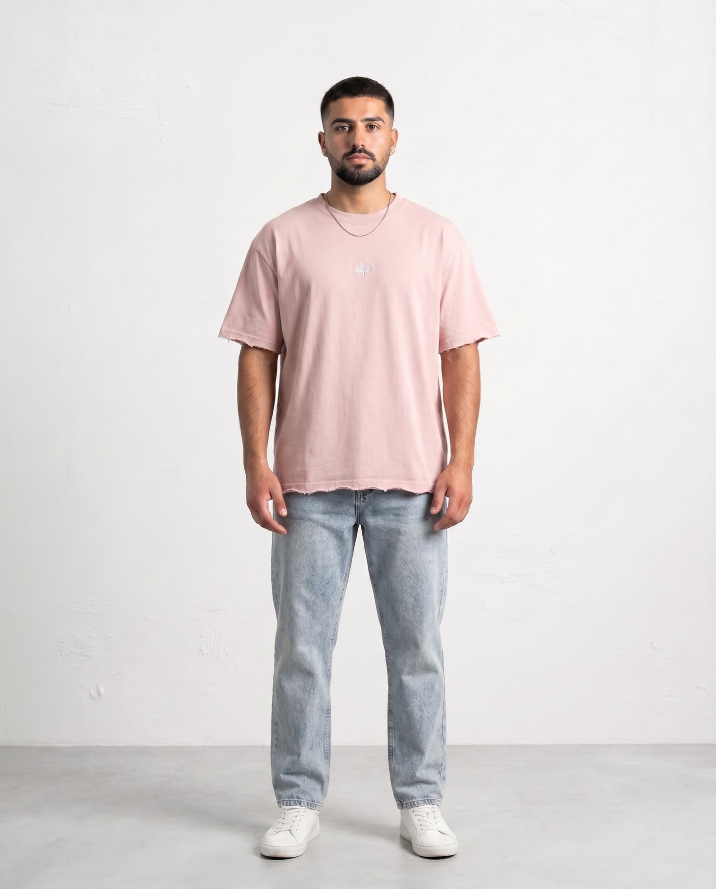 T-shirt Frayed sleeve Light Pink