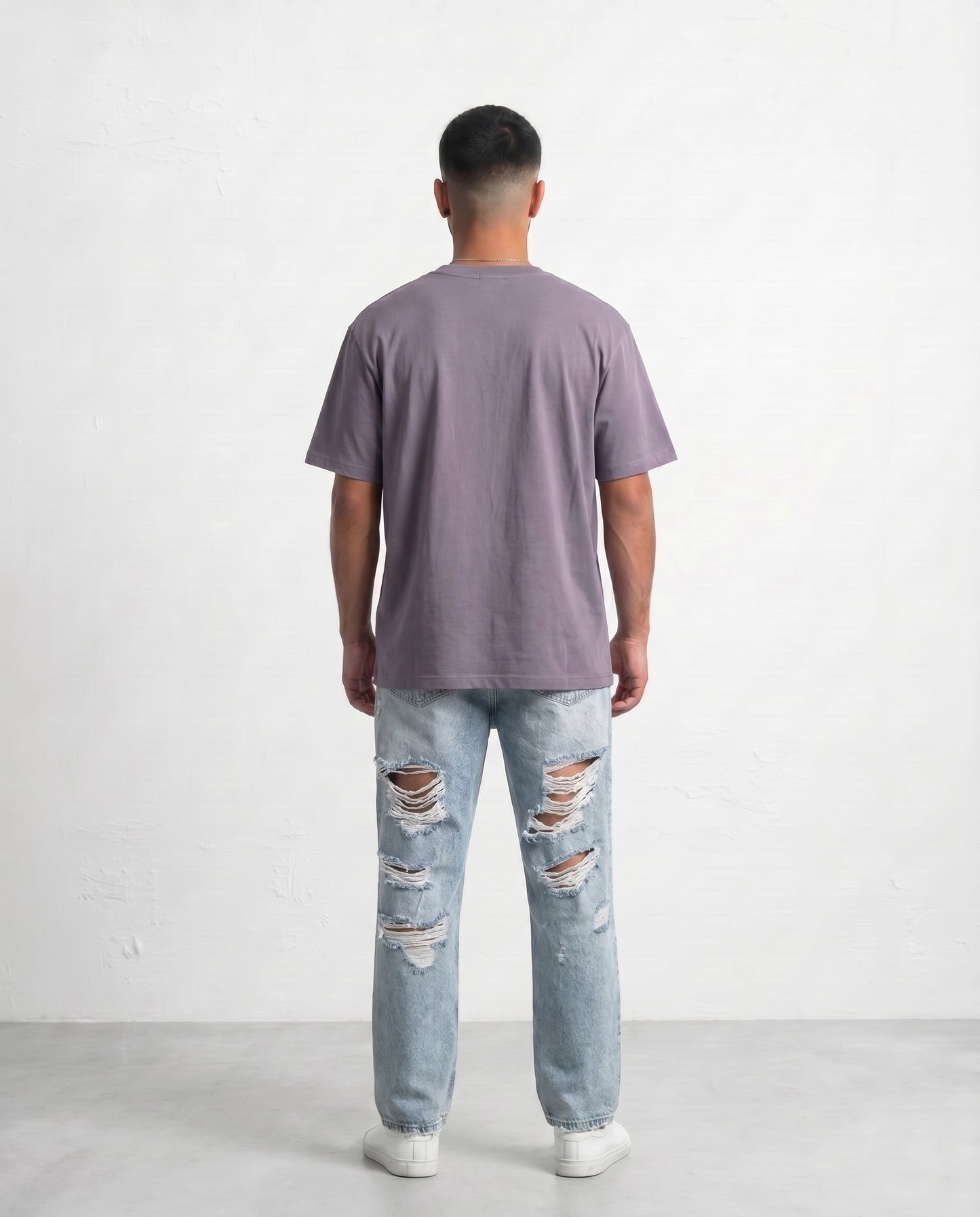 T-shirt  collar Gray